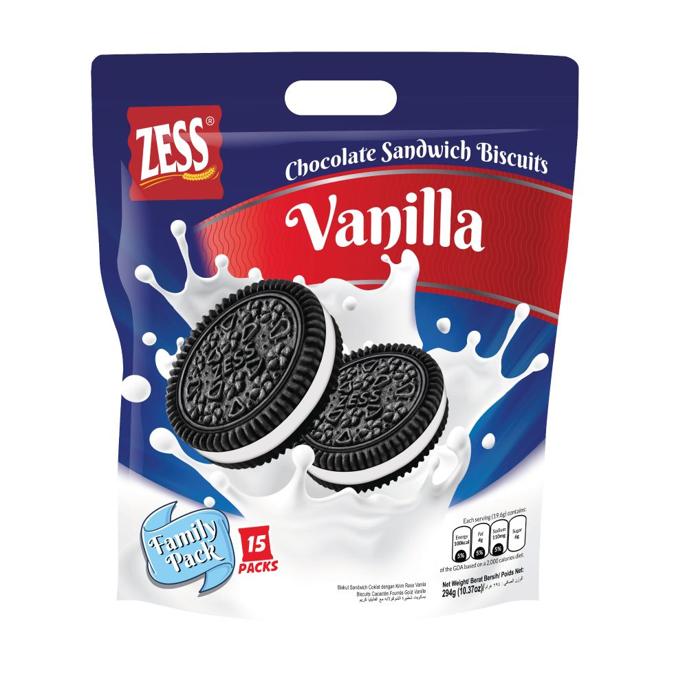 Zess Vanilla Sandwich Biscuits 294gm