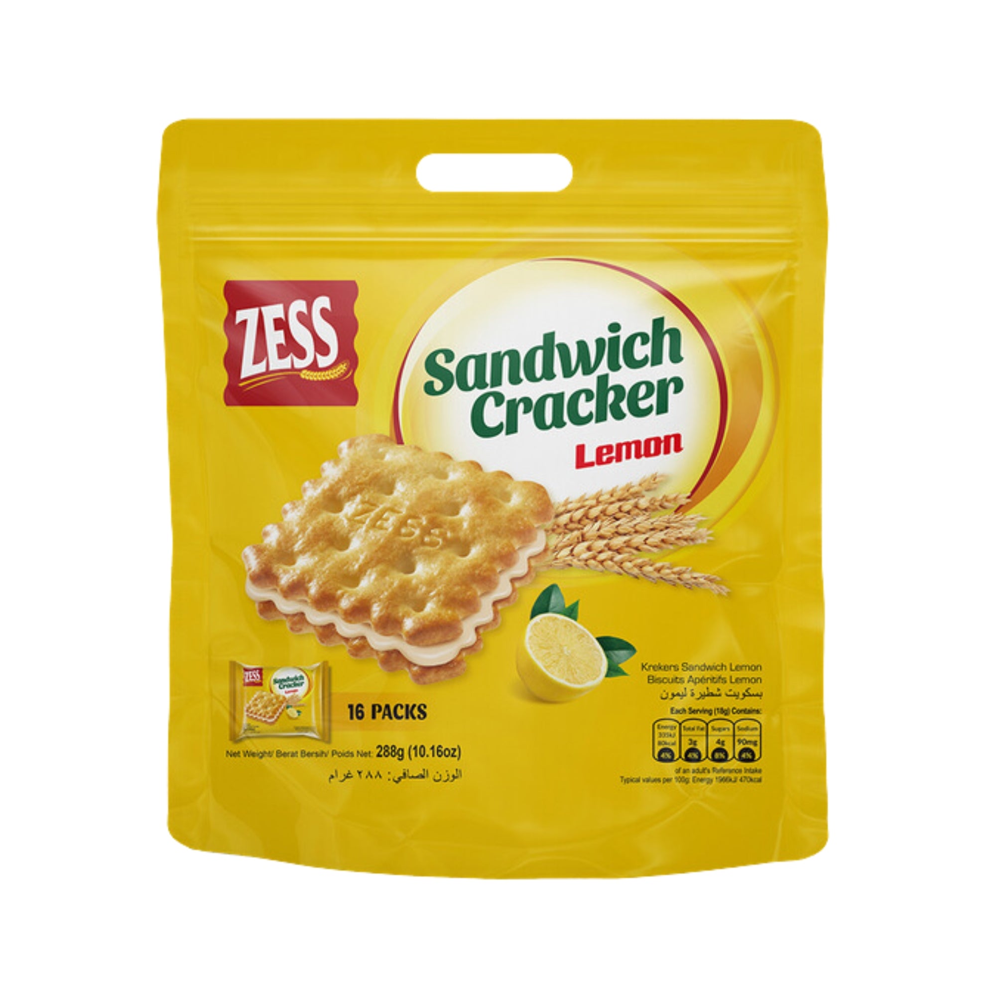 Zess Lemon Sandwich Cracker 288gm