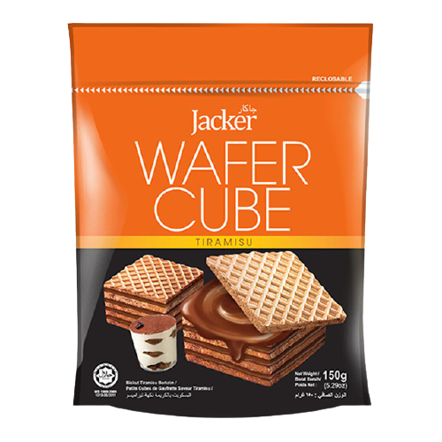 Jacker Tiramisu Wafer Cube 150gm