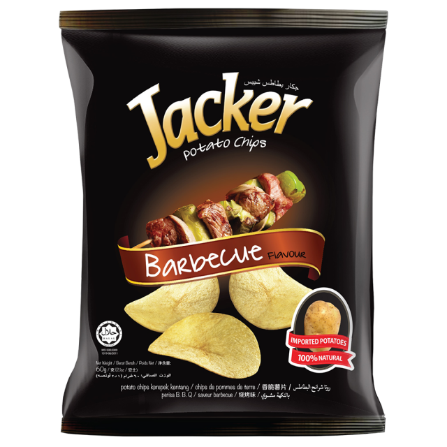 Jacker Potato Chips (Barbecue)60gm