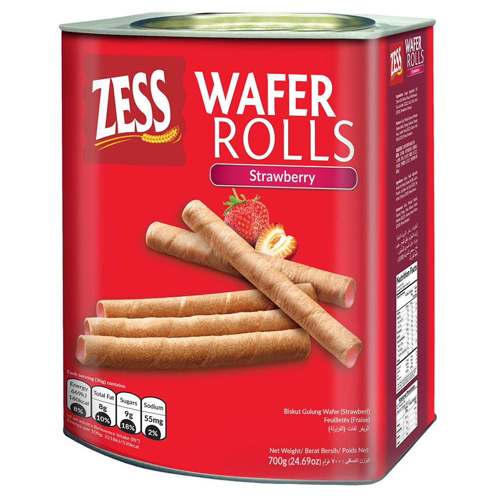 Zess Strawberry Wafer Rolls 700gm