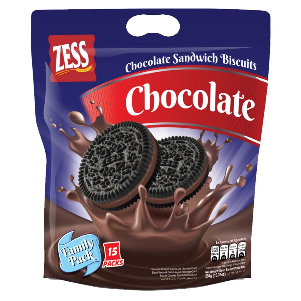 Zess Chocolate Sandwich Biscuits 294gm