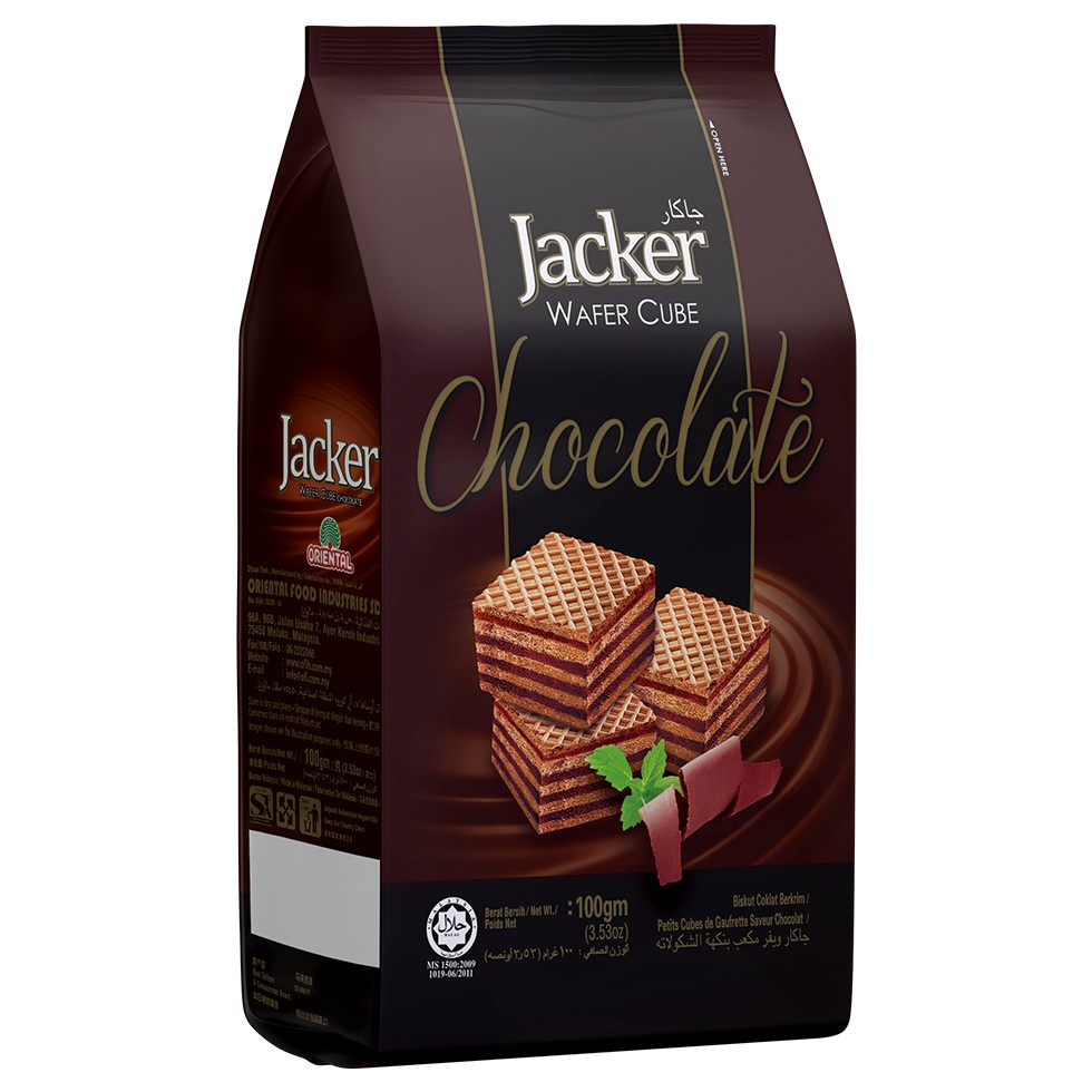 Jacker Choclate Wafer Cube 100gm