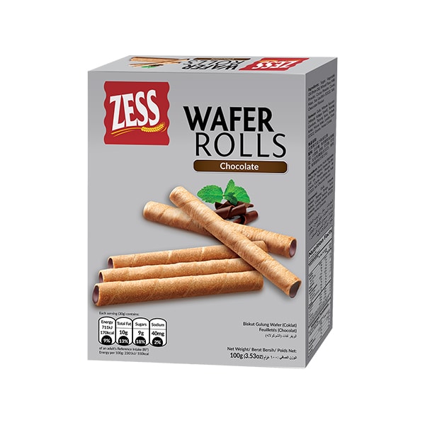 Zess Chocolate Wafer Rolls 100gm