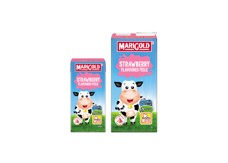 Marigold Full Cream Low Fat Strawberry (UHT Milk)