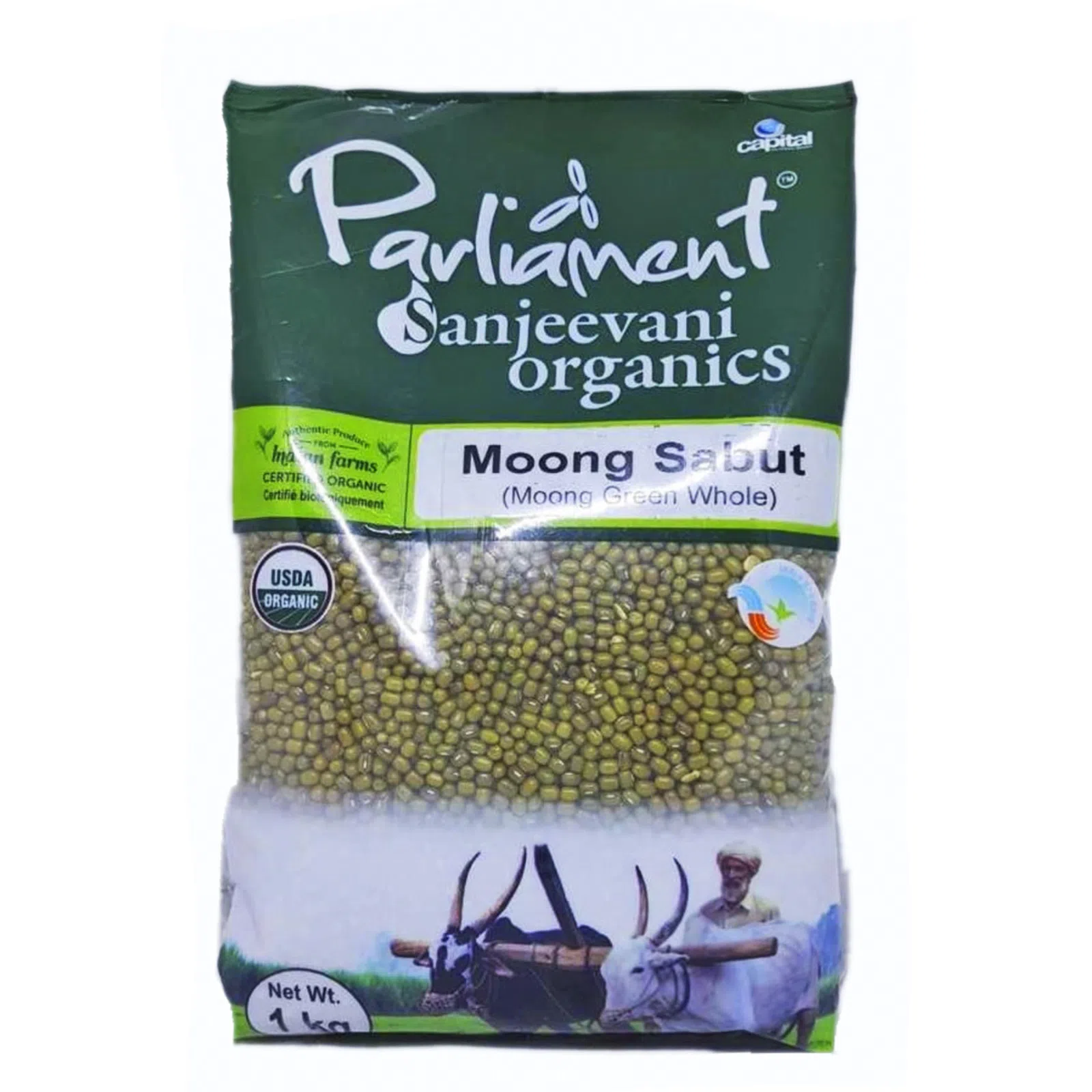 Organic Moong Sabut 1Kg